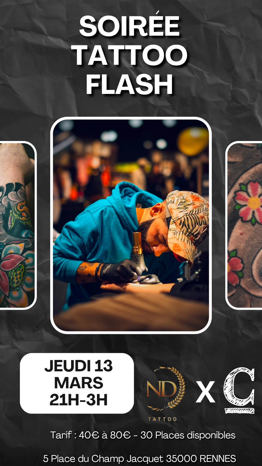🔥 SOIRÉE TATTOO FLASH – LA CONTRESCARPE